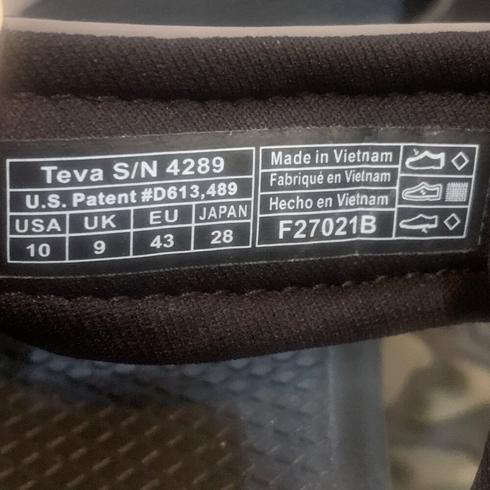 Teva Minam Men's Sandal 4289 BLK Sz 10 Hiking Sport Comfort Outdoors Water Shoe - Picture 10 of 10
